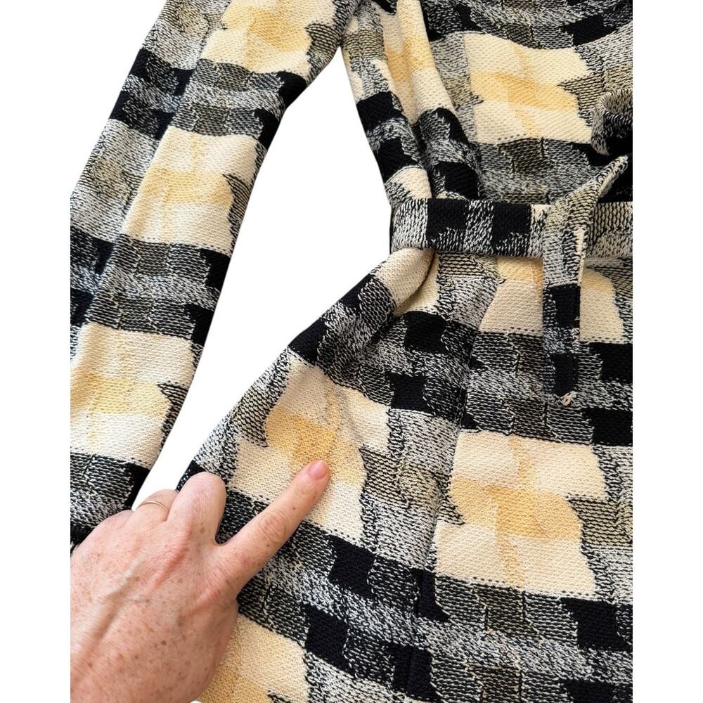 Vintage St. John Collection Marie Gray Plaid Knit Cardigan Jacket Sz 4 AS IS - Picture 7 of 7